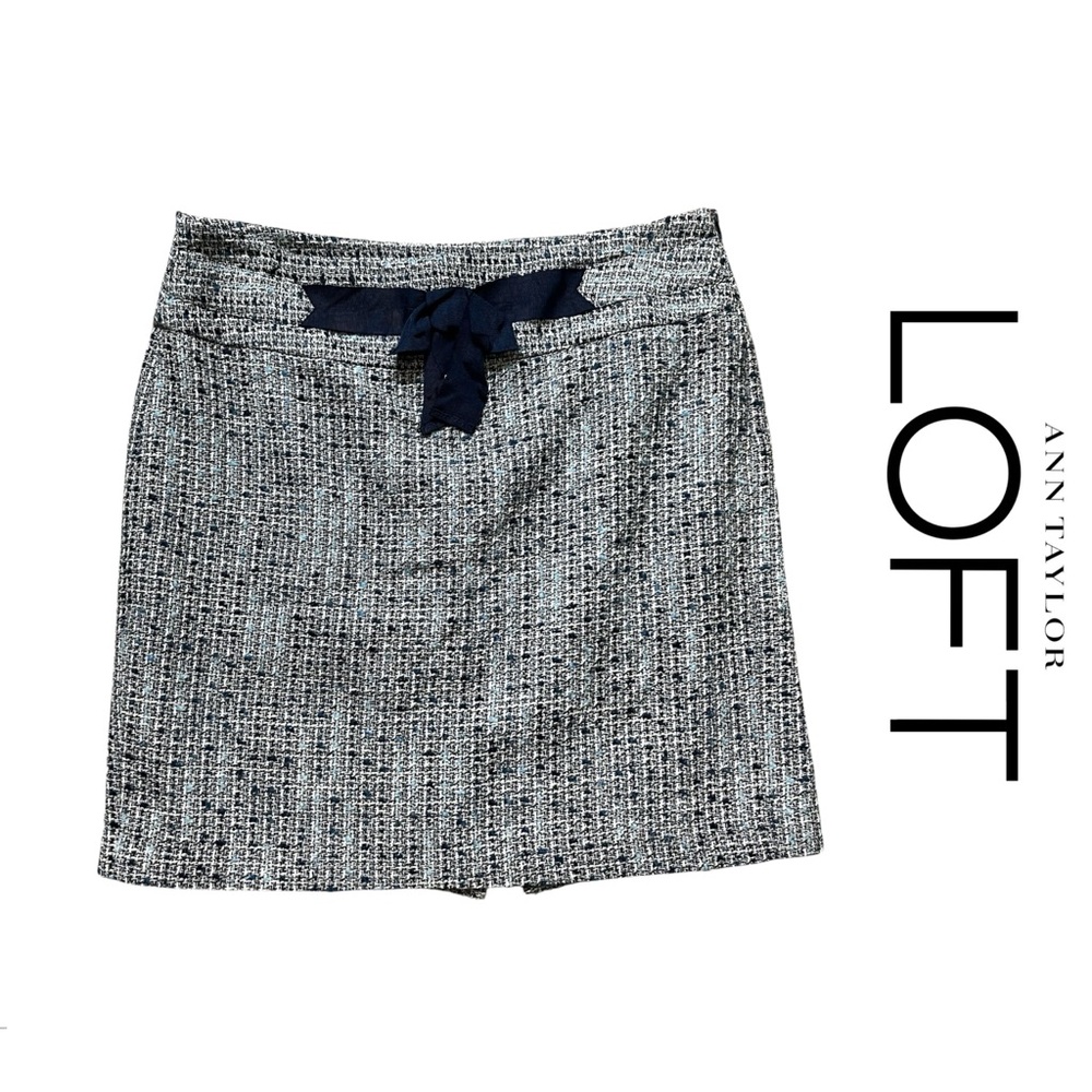 LOFT Tweed Lined Skirt Size 12 LIKE NEW